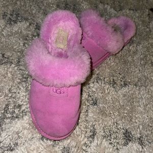 Hot pink UGG slippers